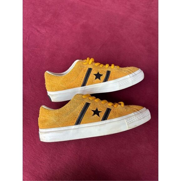 Converse Men's Yellow One Star Academy Pro Suede Lace Up Sneakers Size 7.5 - Picture 3 of 6